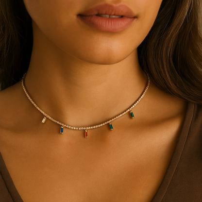 Aurora Sparks Gold Necklace