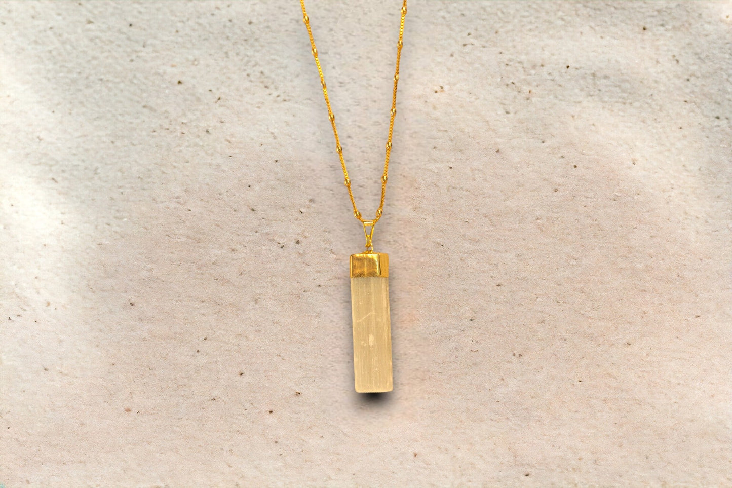 Ice Crystal Gold Beaded Necklace - Soulstice