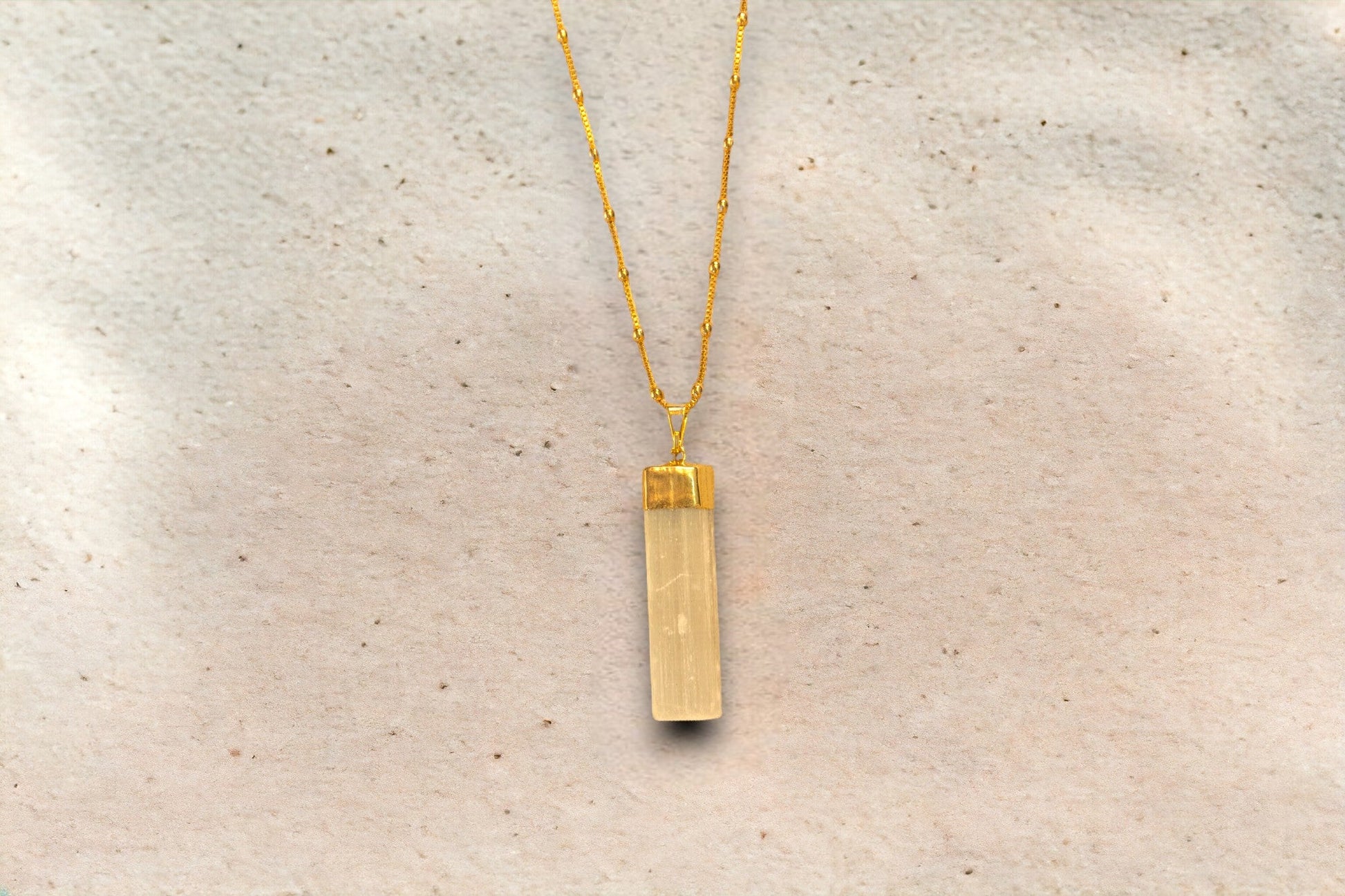 Ice Crystal Gold Beaded Necklace - Soulstice