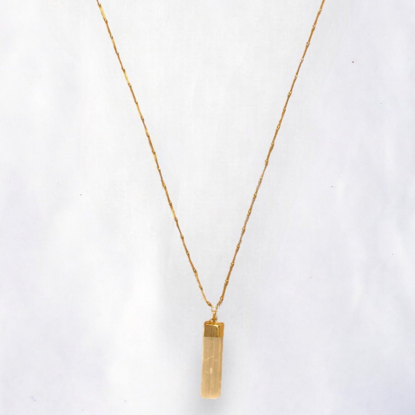 Ice Crystal Gold Beaded Necklace - Soulstice